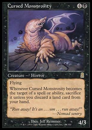 Magic the Gathering: Odyssey (Base Set) card 126 Cursed Monstrosity