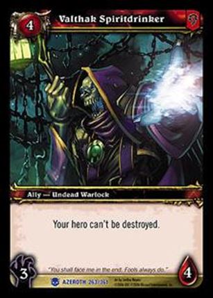 World of Warcraft: Heroes of Azeroth (Base Set) card 263 Valthak Spiritdrinker