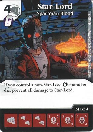 Marvel Dice Masters Avengers Infinity Campaign Box  card 38 Star-Lord: Spartoian Blood