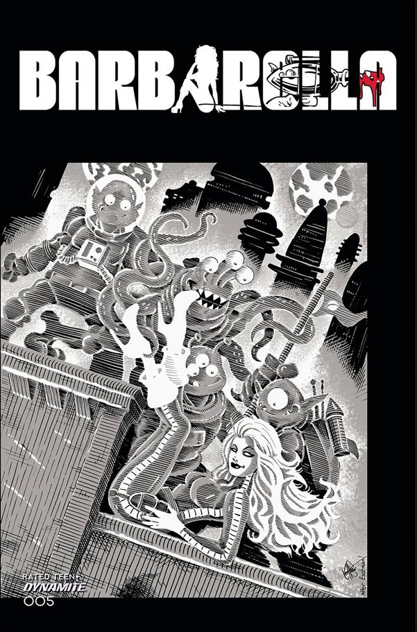 Barbarella (2021) issue 5-J Ken Haeser 1:11 Black & White Cover