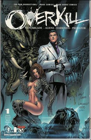 Overkill: Witchblade/Aliens/Darkness/Predator issue 1-B DF (Signed by David Wohl) 1/1500