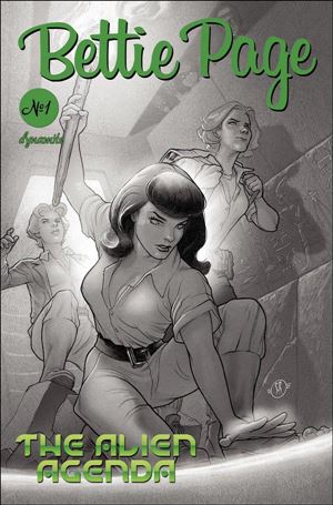 Bettie Page: The Alien Agenda issue 2-N Stephane Roux 1:20 Black & White Cover