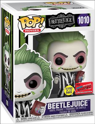 POP! Movies figure 1010 Beetlejucie (w/ Book) (GITD) NYCC 2019 Exclusive