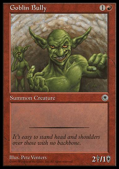 Magic the Gathering: Portal (Base Set) card 131 Goblin Bully