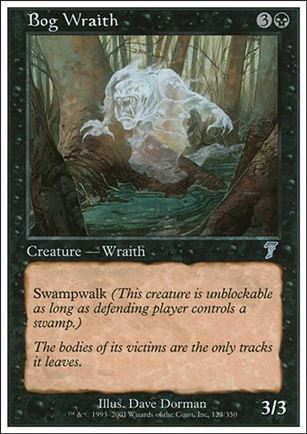 Magic the Gathering: 7th Edition (Base Set) card 123 Bog Wraith