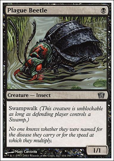 Magic the Gathering: 8th Edition (Base Set) card 154 Plague Beetle