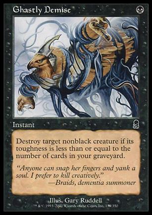 Magic the Gathering: Odyssey (Base Set) card 139 Ghastly Demise