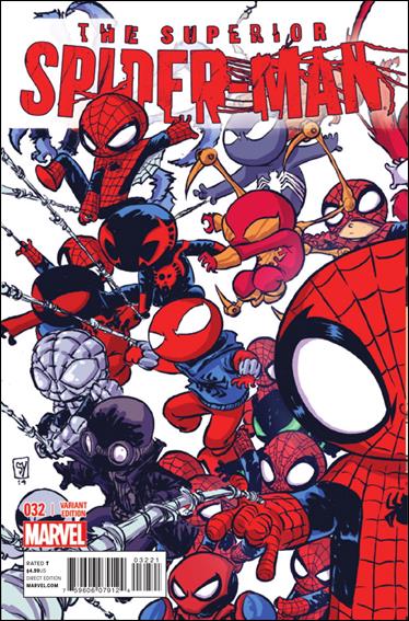 Superior Spider-Man (2013) issue 32-B Skottie Young Connecting Baby Cover