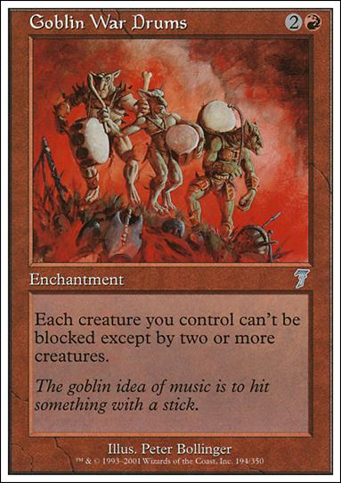 Magic the Gathering: 7th Edition (Base Set) card 194 Goblin War Drums