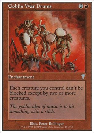 Magic the Gathering: 7th Edition (Base Set) card 194 Goblin War Drums