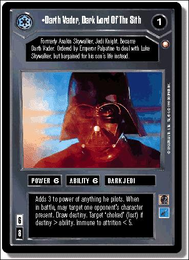 Star Wars: Special Edition Limited (Base Set) card 42 Darth Vader, Dark Lord Of The Sith
