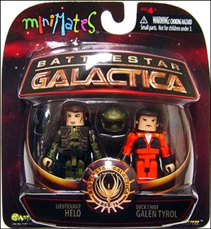 Battlestar Galactica Minimates figure 9 Lieutenant Helo and Deck Chief Galen Tyrol 