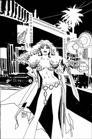 Red Sonja 1982 issue 1-G Dani 1:11 Black & White Virgin Cover