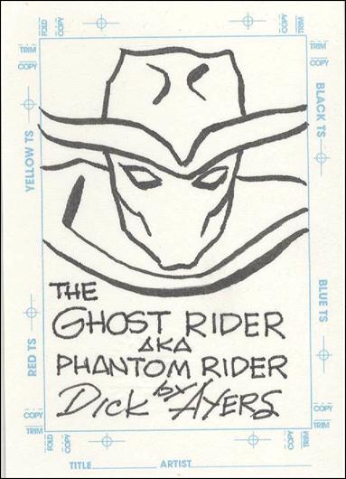 Marvel: The Silver Age (Sketchagraphs Sketch Subset) card DA-B Dick Ayers - The Ghost Rider aka Phantom Rider