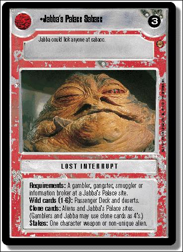Star Wars: Jabba's Palace Limited (Base Set) card 152 Jabba's Palace Sabacc