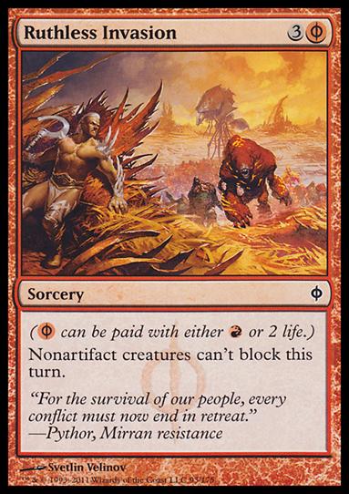 Magic the Gathering: New Phyrexia card 93 Ruthless Invasion
