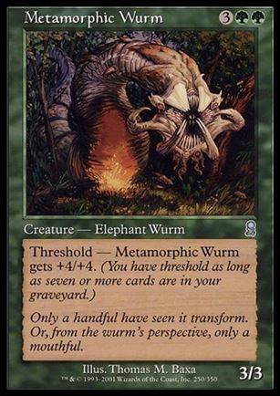 Magic the Gathering: Odyssey (Base Set) card 250 Metamorphic Wurm