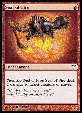 Magic the Gathering: Dissension (Base Set) card 71 Seal of Fire