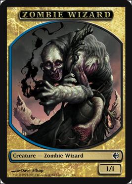 Magic the Gathering: Alara Reborn (Token Subset) card 4 Zombie Wizard