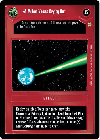 Star Wars: Tatooine Limited (Base Set) card 18 A Million Voices Crying Out