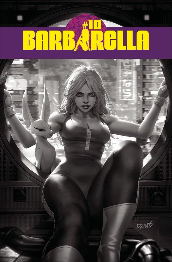 Barbarella (2021) issue 10-R Derrick Chew 1:25 Black & White Cover