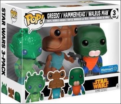 POP! Star Wars Multi-Packs figure nn6 Greedo / Hammerhead / Walrus Man 3 Pack Walmart