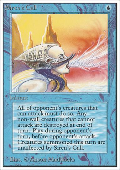 Magic the Gathering: Unlimited (Base Set) card 78 Siren's Call