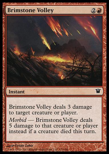 Magic the Gathering: Innistrad (Base Set) card 132 Brimstone Volley