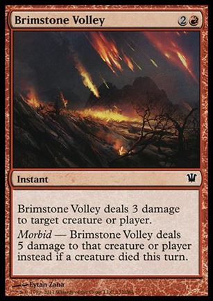 Magic the Gathering: Innistrad (Base Set) card 132 Brimstone Volley