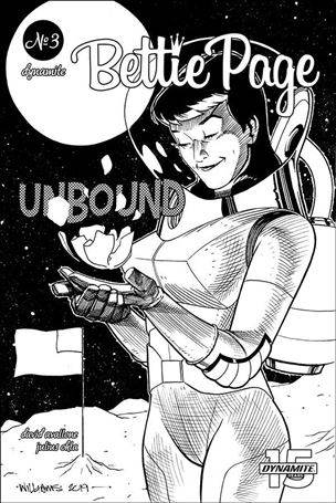 Bettie Page: Unbound issue 3-H David Williams 1:20 Black & White Cover