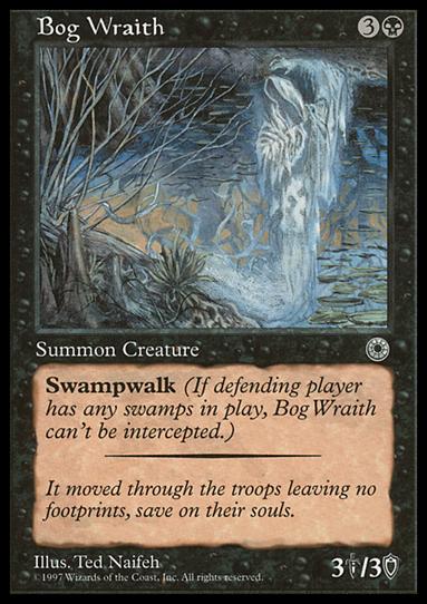 Magic the Gathering: Portal (Base Set) card 83 Bog Wraith