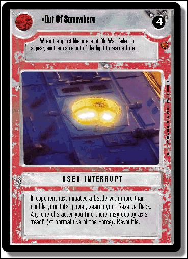 Star Wars: Cloud City Limited (Base Set) card 150 Out of Somewhere