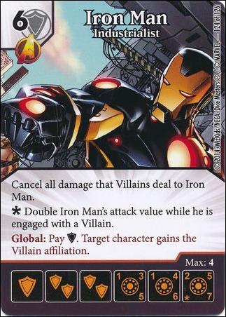 Marvel Dice Masters Uncanny X-Men  card 124 Iron Man: Industrialist 