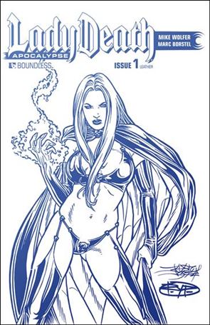 Lady Death: Apocalypse issue 1-K Kickstarter White Leather Cover