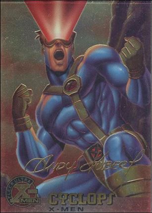 1996 Fleer Ultra X-Men All Chromium (Gold Signature Parallel Base Set) card 5 Cyclops