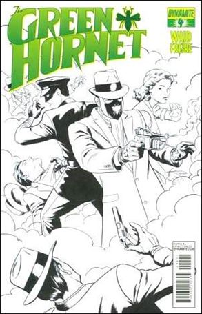Green Hornet (2013) issue 4-C Paolo Rivera 1:xx Black & White Cover