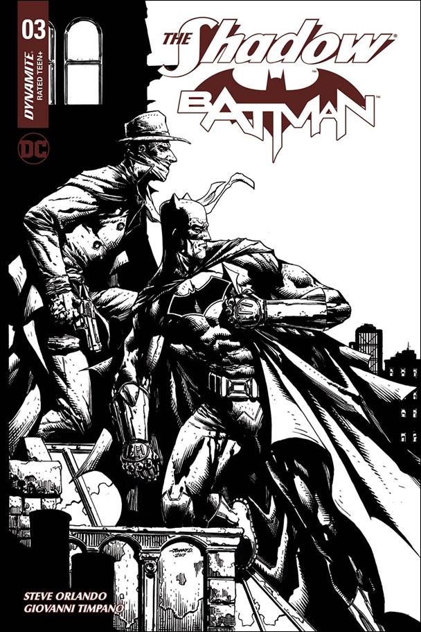 Shadow / Batman issue 3-H Johnny Desjardins 1:30 Black and White Cover