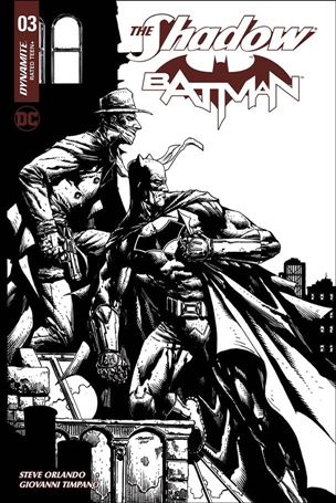 Shadow / Batman issue 3-H Johnny Desjardins 1:30 Black and White Cover