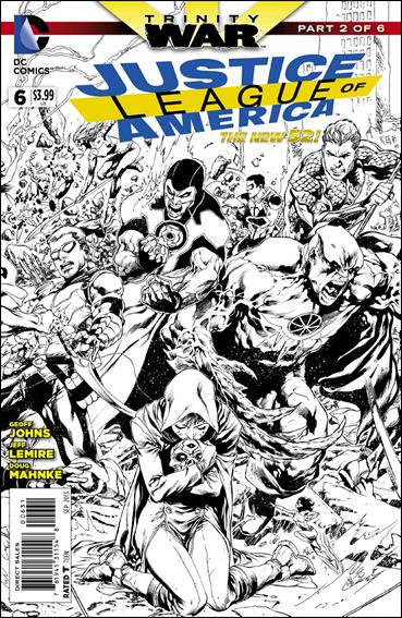 Justice League of America (2013)  issue 6-E Ivan Reis 1:100 Black and White Connecting Cover
