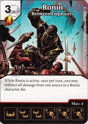 Marvel Dice Masters Civil War card 137 Ronin: Between Employers