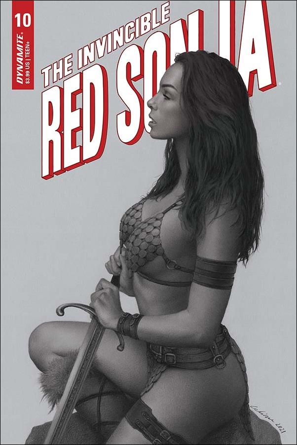 Invincible Red Sonja issue 10-O Celina 1:10 Black & White Cover