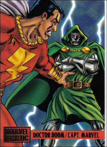 DC Versus Marvel / Marvel Versus DC (Base Set) card 77 Doctor Doom/Capt. Marvel