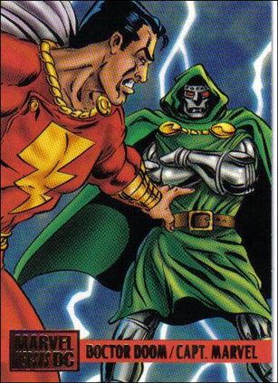 DC Versus Marvel / Marvel Versus DC (Base Set) card 77 Doctor Doom/Capt. Marvel