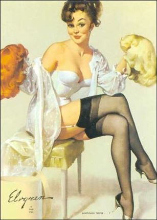 Elvgren's Calendar Pinups (Base Set) card 57 Gentlemen Prefer...?