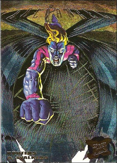 1995 Fleer Ultra X-Men (Hunters & Stalkers Subset) card 9-B Archangel (Gold Foil)
