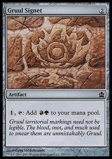 Magic the Gathering: Commander (Base Set) card 250 Gruul Signet