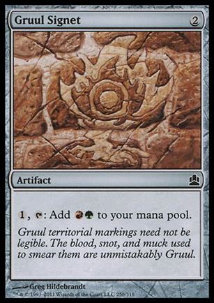 Magic the Gathering: Commander (Base Set) card 250 Gruul Signet