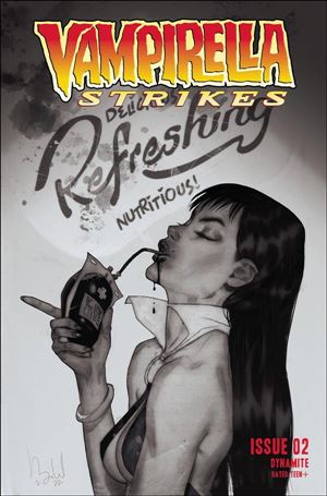 Vampirella Strikes (2022) issue 2-I Ben Caldwell 1:7 Black & White Cover