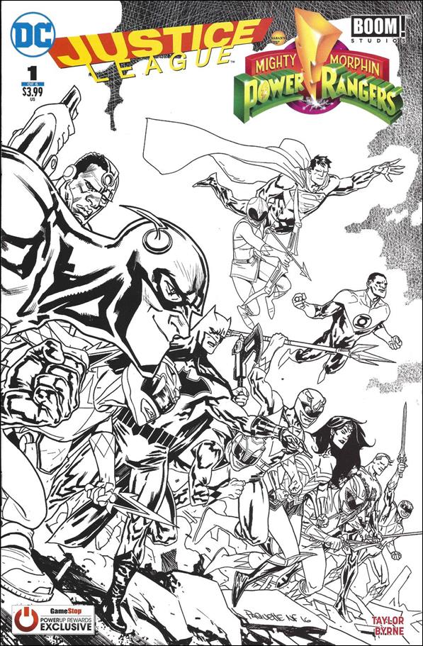Justice League/Power Rangers issue 1-L Yanick Paquette Gamestop Sketch Cover