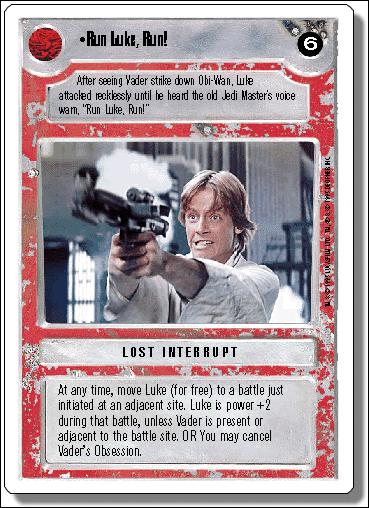 Star Wars: Premiere Introductory Two-Player Game (Base Set) card 5 Run Luke, Run!